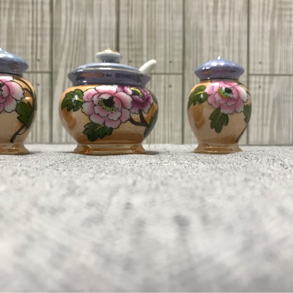 Vintage Noritake Lusterware Condiment set - Picture 2 of 12